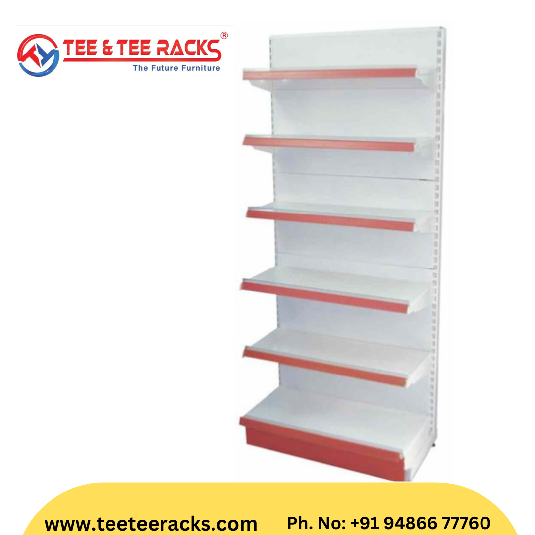 Free standing wall side racks for Super Market shop display 7 x 4 feet with 6 shelves
