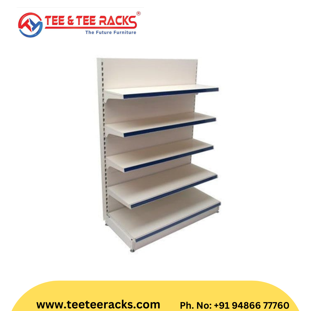 Free standing wall side racks for Super Market shop display 6 x 4 feet with 5 shelves